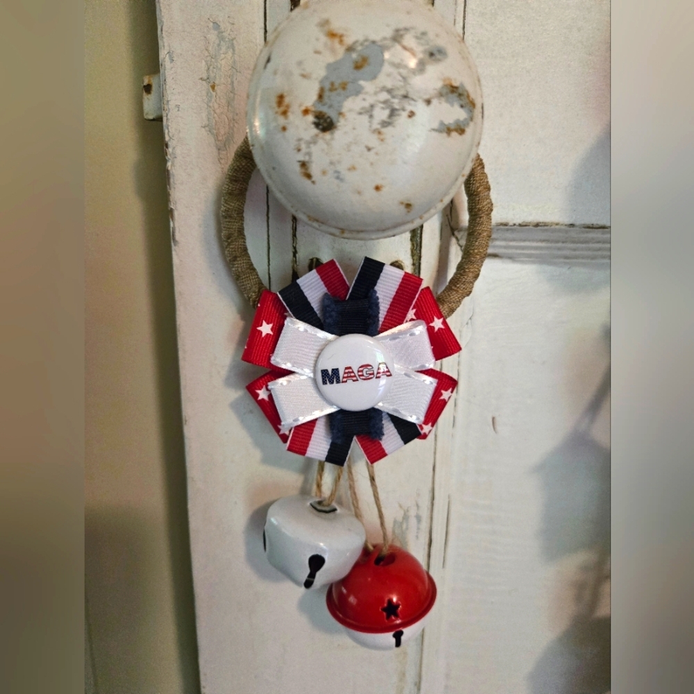 MAGA Campaign Door Knob Hanger Make America Great Again Donald Trump OOAK Decor